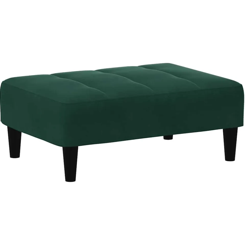 vidaXL Voetenbank 77x55x31 cm fluweel donkergroen groen