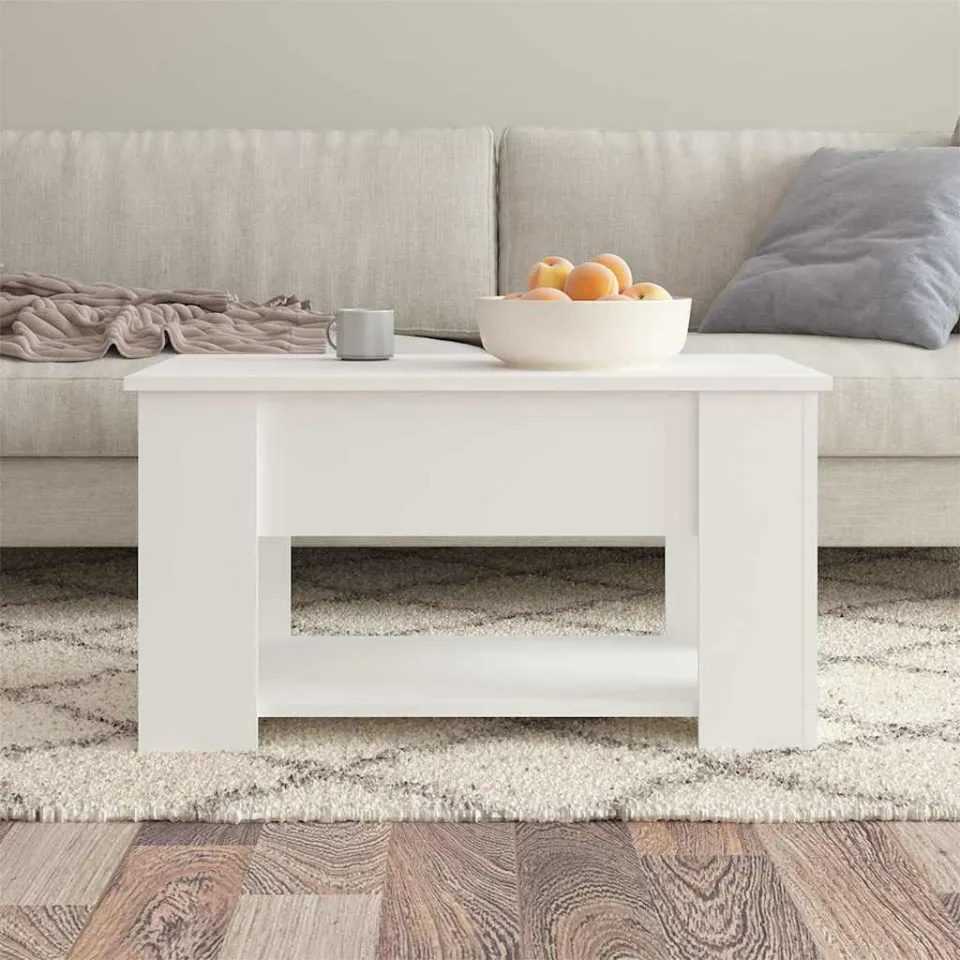 vidaXL Salontafel 79x49x41 cm bewerkt hout wit, foto 4