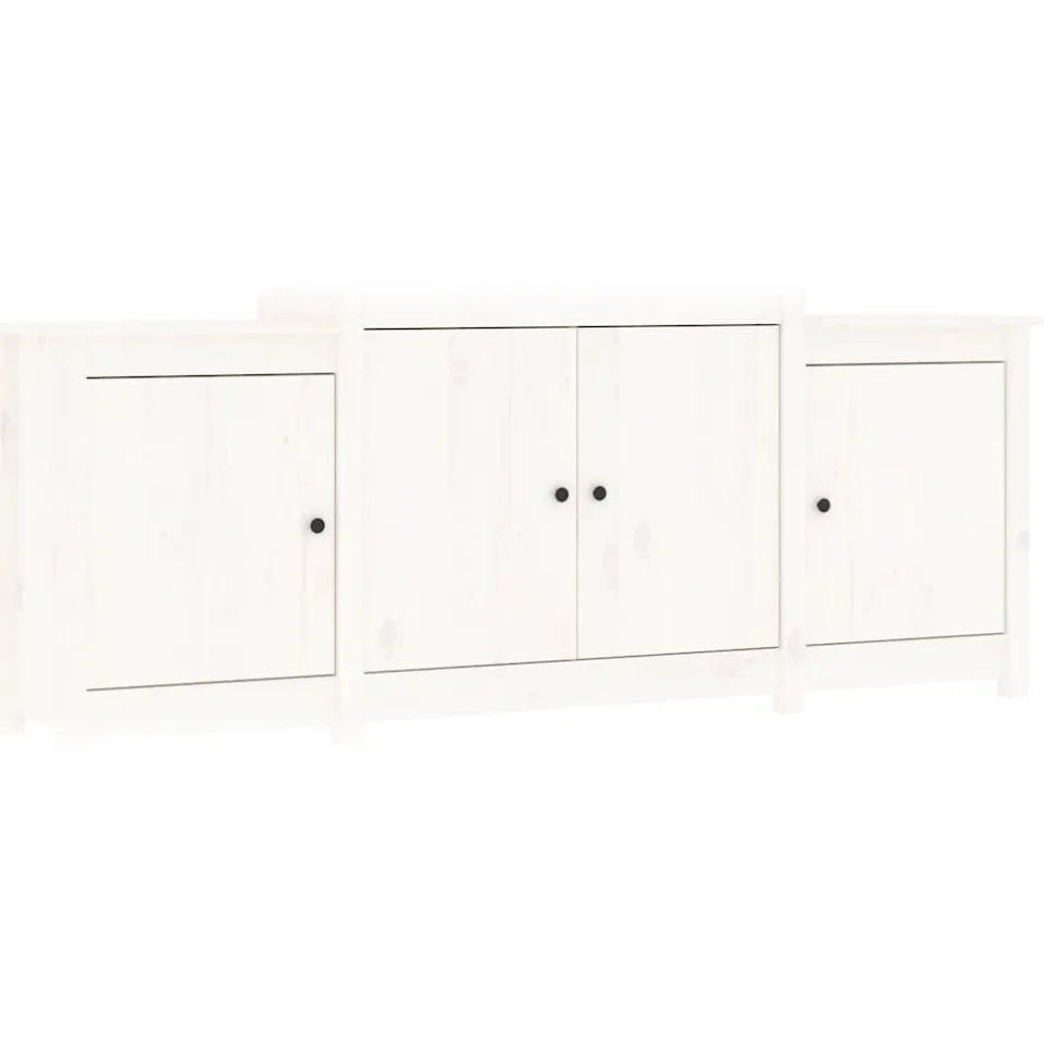 vidaXL Dressoir 164x37x68 cm massief grenenhout wit