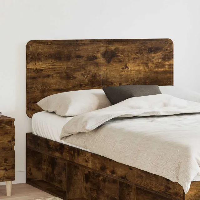 vidaXL Hoofdbord Gerookt eiken Bewerkt hout Bruin