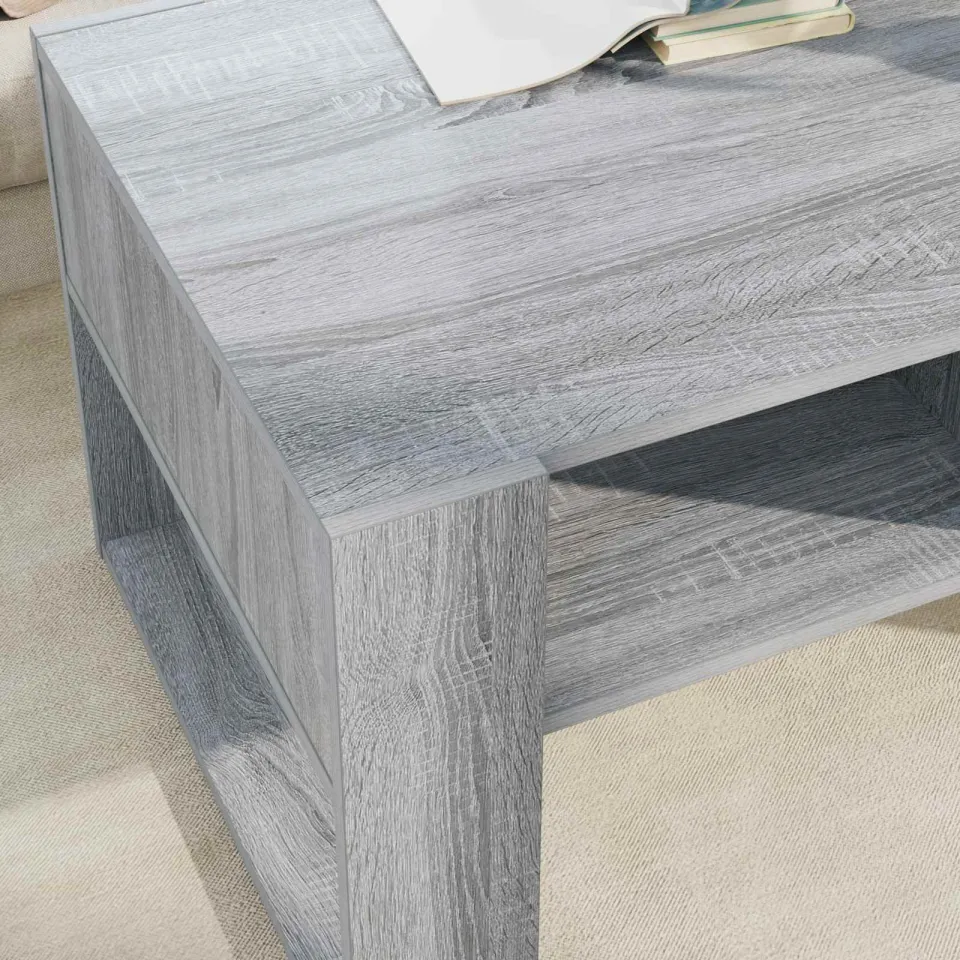 vidaXL Salontafel Grijs Sonoma 92 x 53 x 45 cm Bewerkt hout, foto 4