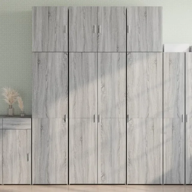 vidaXL Hoge kast 80x42,5x249 cm bewerkt hout grijs sonoma eikenkleurig, foto 2