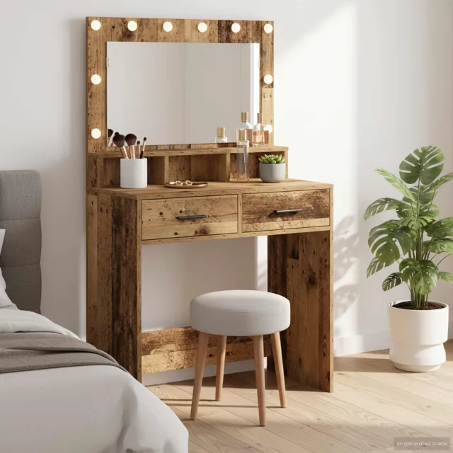 vidaXL Plafondtafel Oudhout 79 x 41 x 135 cm Bewerkt hout bruin, foto 2