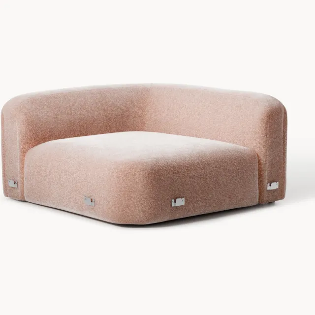 Westwing Collection Ronde hoekmodule Wolke Roze