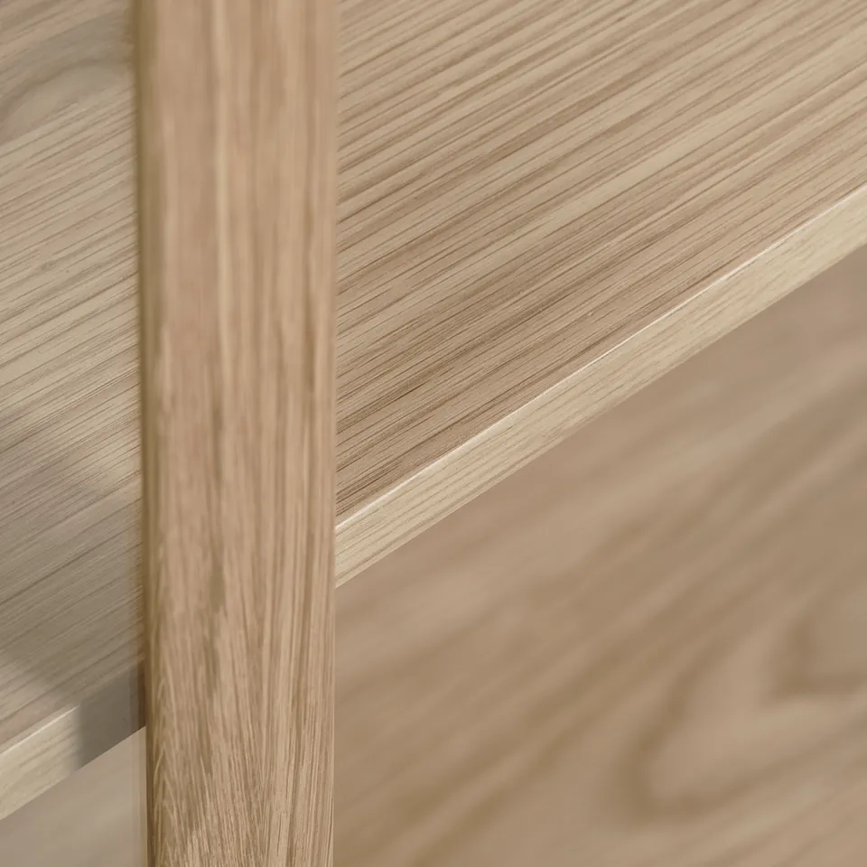 Olivine Boris eikenhouten dressoir naturel - met glazen deuren - 140 x 43 cm, foto 4