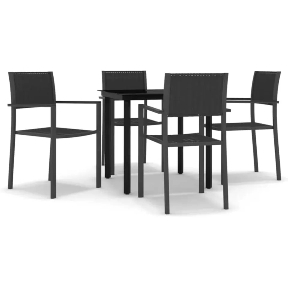 vidaXL 5-delige Tuinset zwart, foto 3