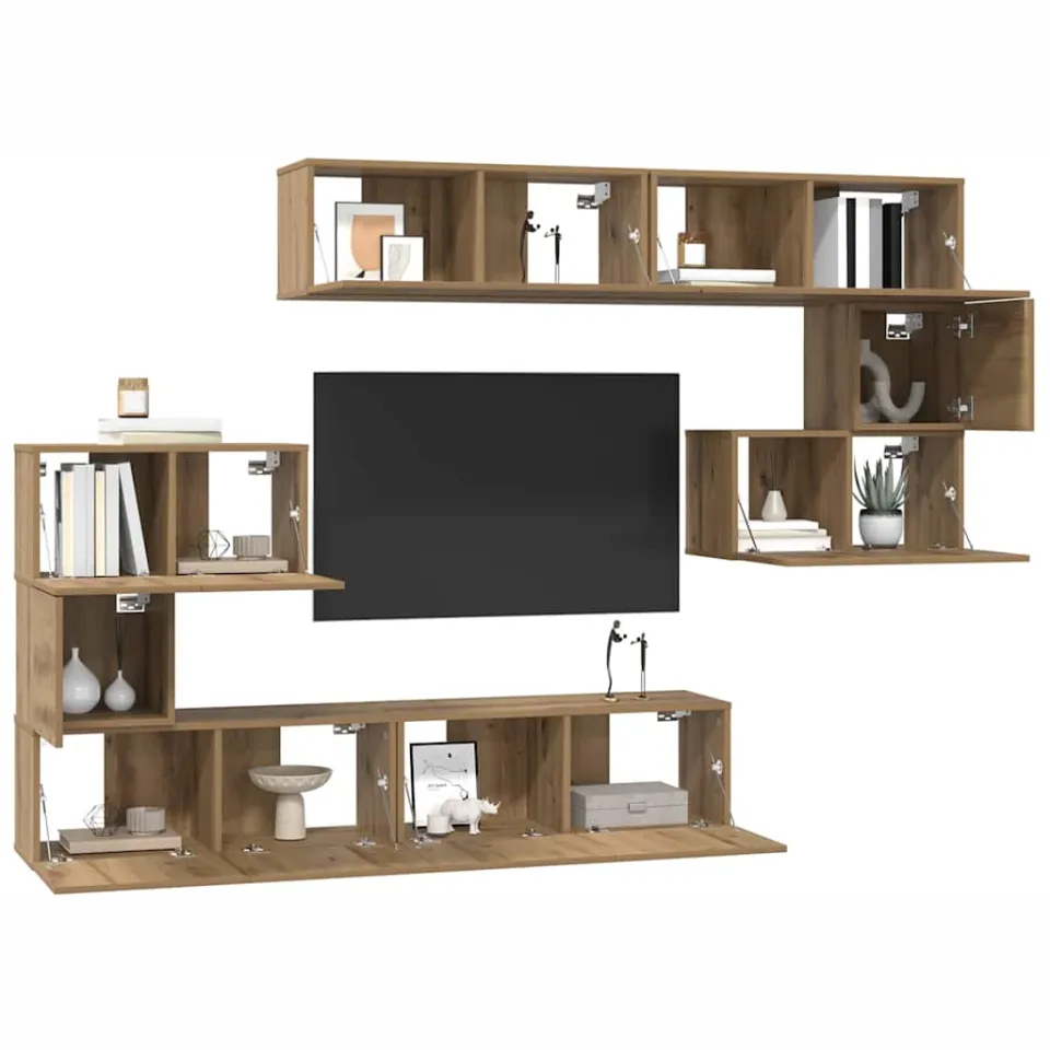 vidaXL Tv-meubelset 8 st 80 x 30 x 30 cm Artisan Eiken, foto 3