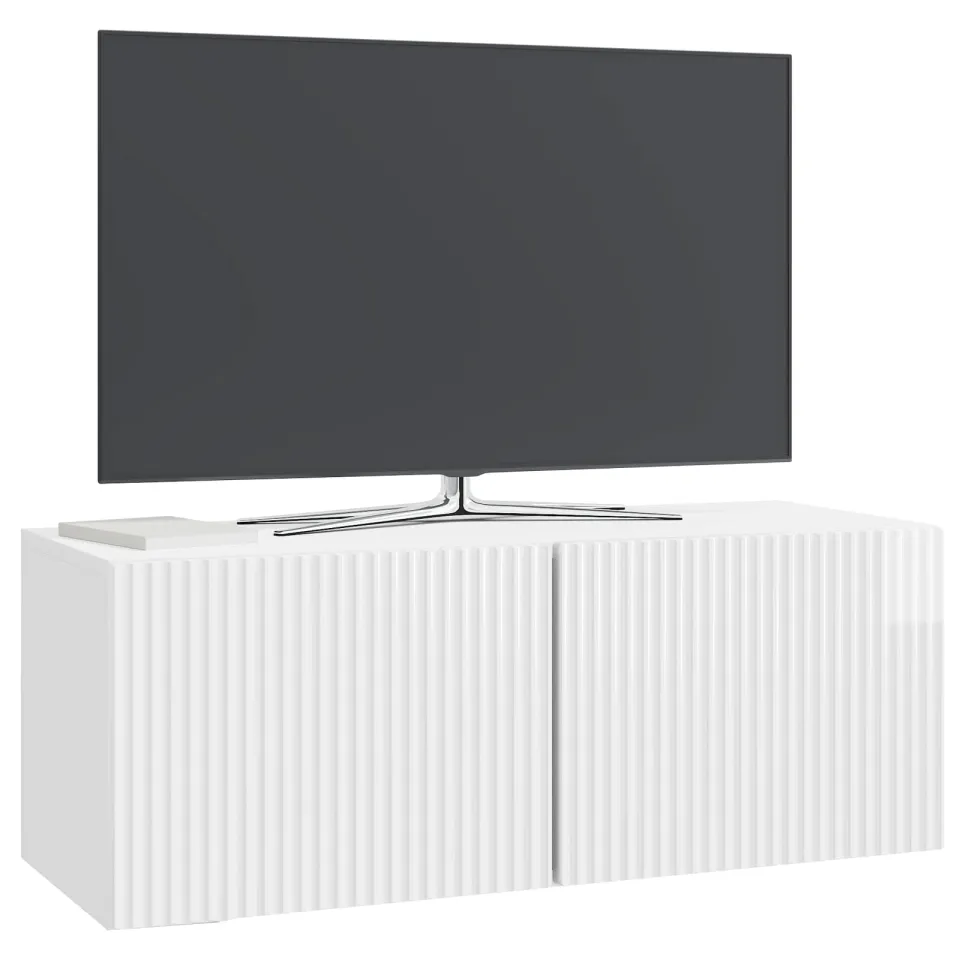 vidaXL Wandbeugel TV-kast 78,5 x 31 x 30 cm Hoogglans Wit Bewerkt hout, foto 2