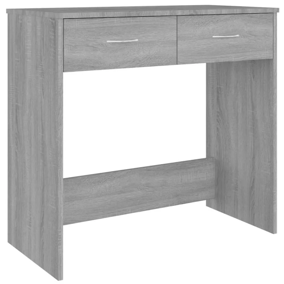 vidaXL Bureau 80x40x75 cm bewerkt hout grijs sonoma eikenkleurig, foto 3