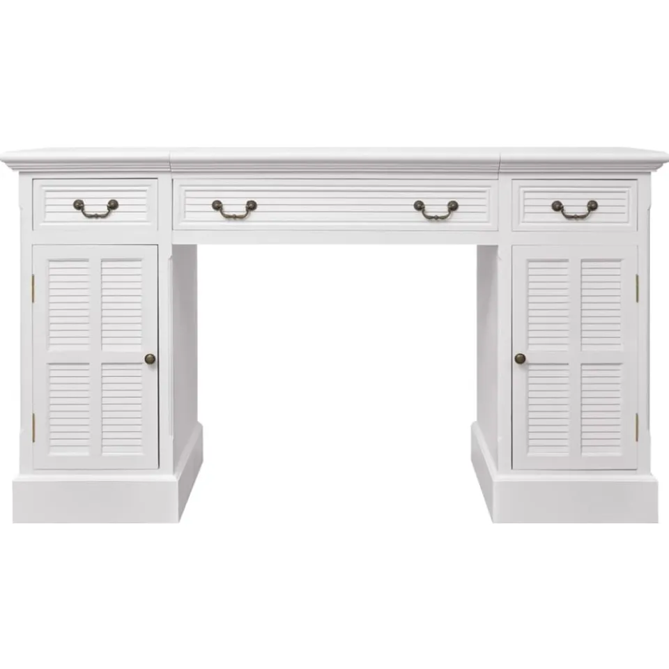 vidaXL Bureau ministre wit 140x48x80 cm