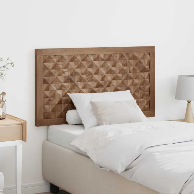 vidaXL Bed Hoofdbord Naturel Massief Teakhout Bruin