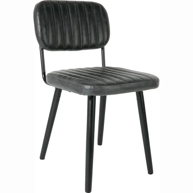 AnLi Style CHAIR JAKE WORN BLACK zwart