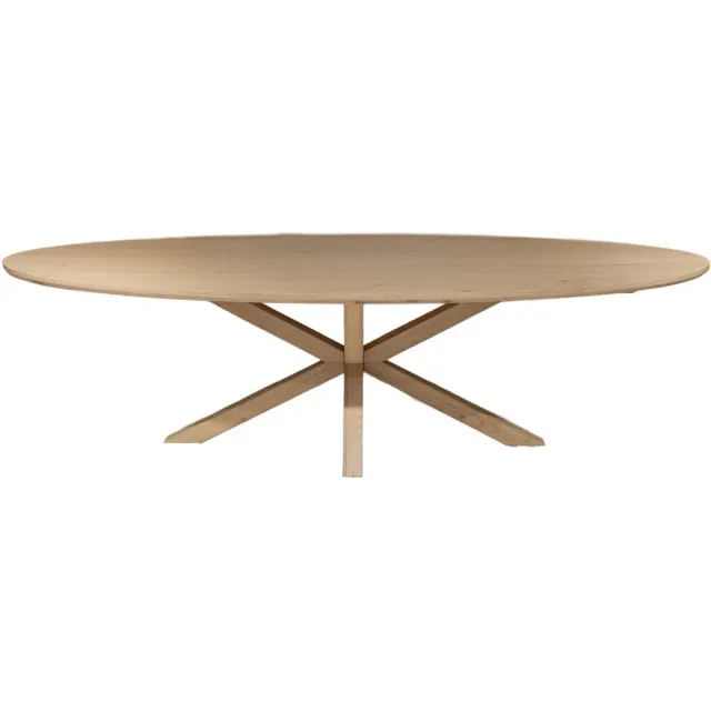 DÉJA Living Eettafel Lusa - Ovaal Naturel Eikenhout - 160x90x78cm