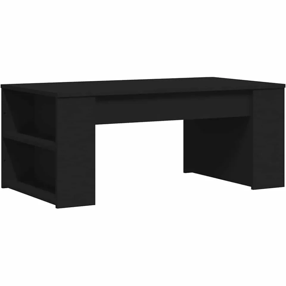 vidaXL Salontafel 102x50x45 cm bewerkt hout zwart, foto 3
