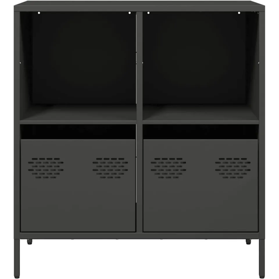 vidaXL Dressoir 68x39x73,5 cm koudgewalst staal zwart, foto 4