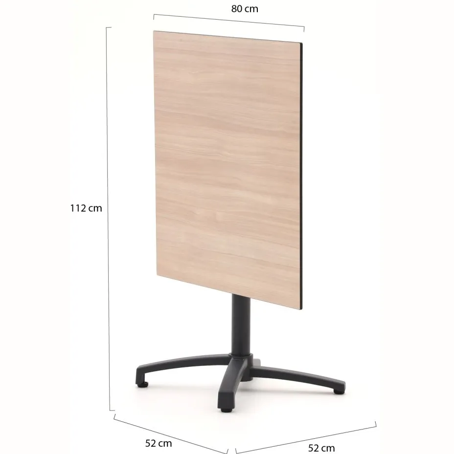 Bellagio tuinmeubelen Bellagio Canzo klaptafel 80x80x73cm grijs, foto 2