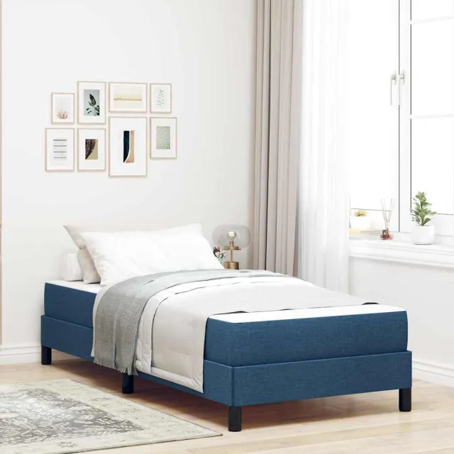 vidaXL Boxspringbed Blauw 90 x 200 cm Stof
