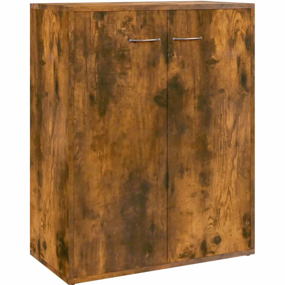 vidaXL Dressoir 60x30x75 cm bewerkt hout gerookt eikenkleurig Bruin