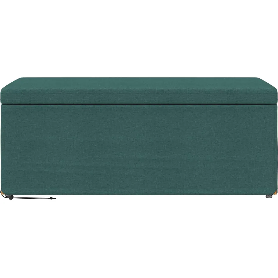 vidaXL Kruk Donkergroen 101 x 41 x 40 cm Stof en Geëngineerd Hout
