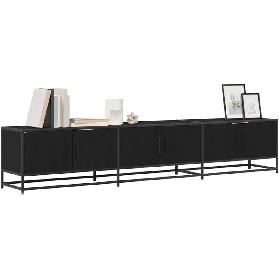 vidaXL TV Eenheden 210 x 35 x 41 cm Zwart Eiken