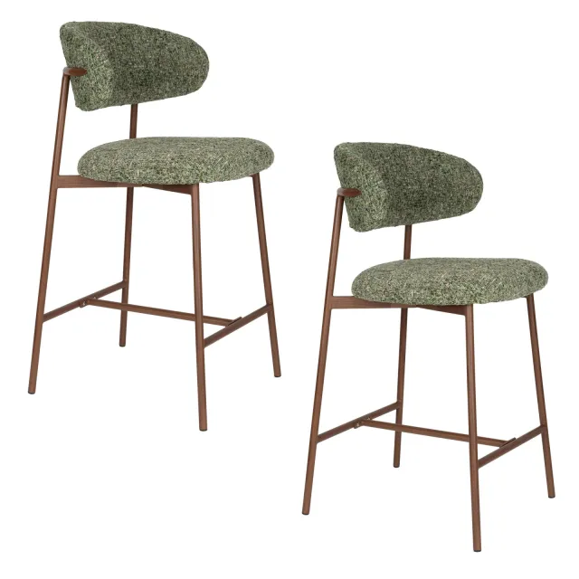 Housecraft Living Claes barkruk bruin Groen