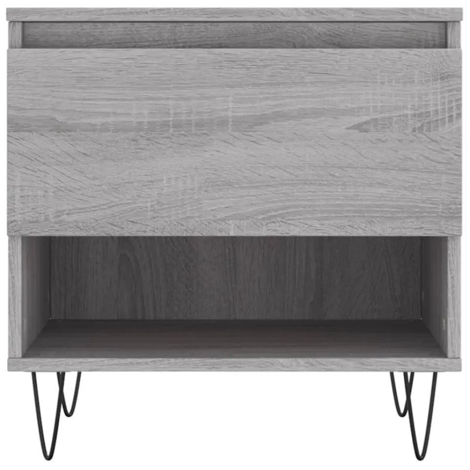 vidaXL Salontafels 2 st 50x46x50 cm bewerkt hout grijs sonoma eiken, foto 4