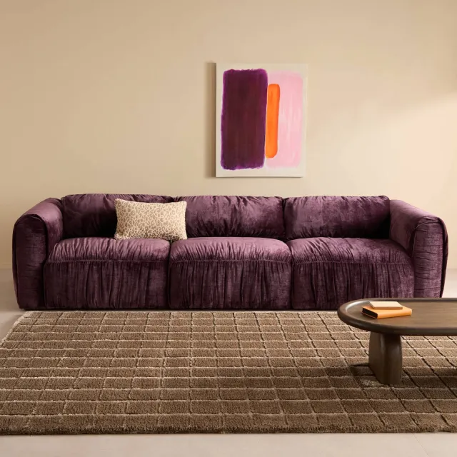 NOUS Living 3-zitsbank Kaia burgundy, foto 2