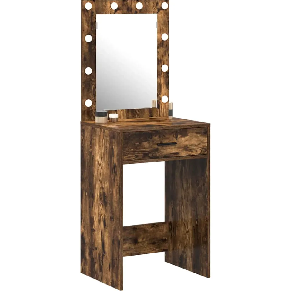 vidaXL Plafondtafel Gerookt eiken 50 x 41 x 135 cm Bewerkt hout Bruin