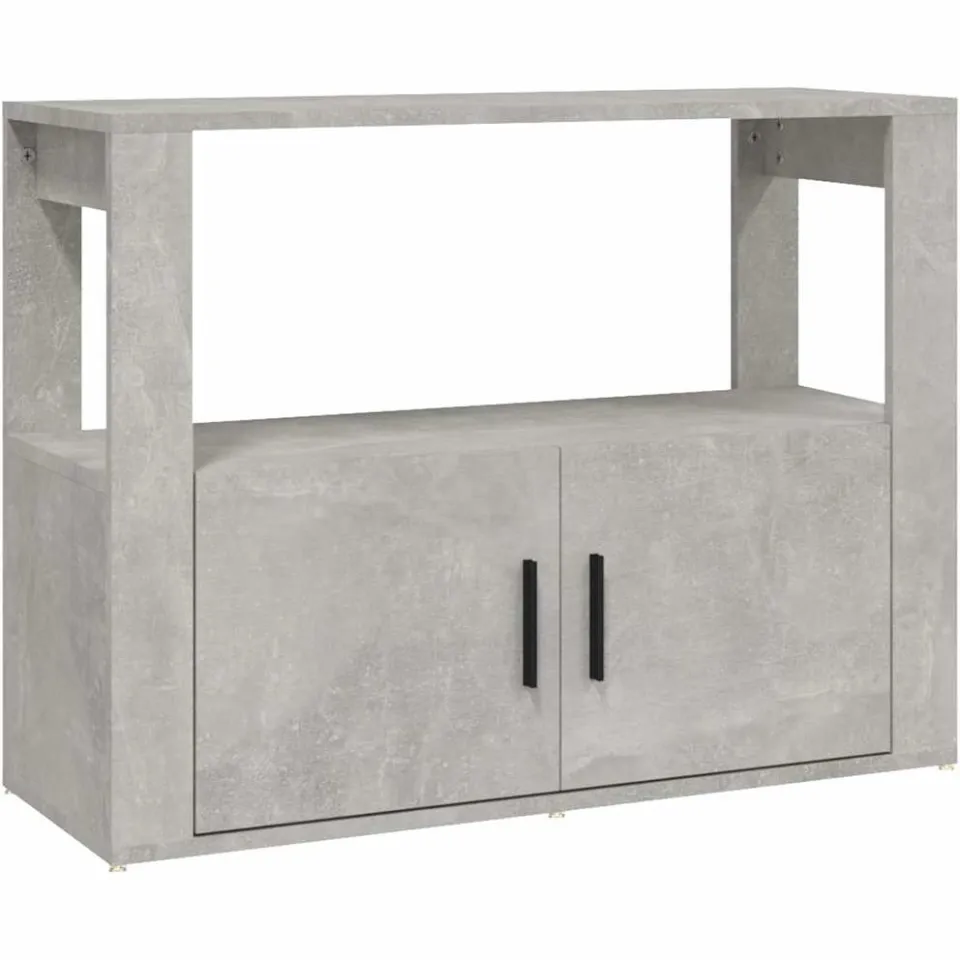 vidaXL Dressoir 80x30x60 cm bewerkt hout betongrijs