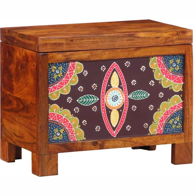 vidaXL Opbergbox Multikleur 50 x 30 x 40 cm Massief acaciahout Meerkleurig