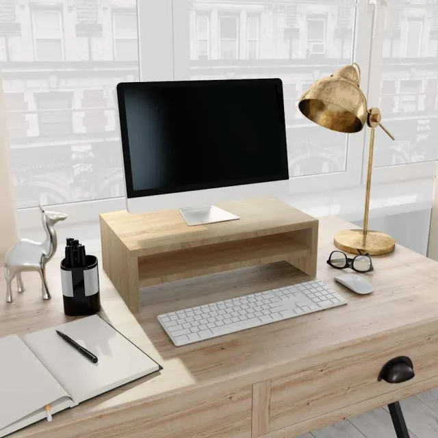 vidaXL Monitorstandaard 42x24x13 cm bewerkt hout sonoma eikenkleurig, foto 2