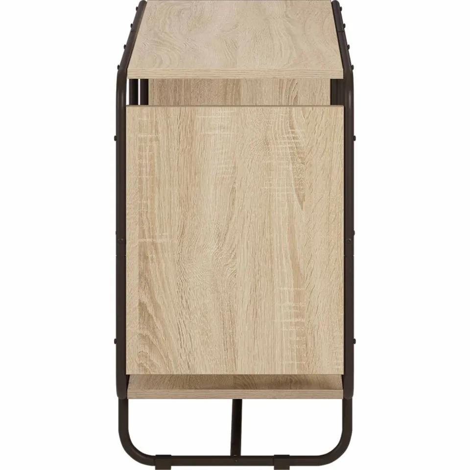 vidaXL Dressoir Sonoma Eiken 93,5 x 37,5 x 64,5 cm Bewerkt hout, foto 4