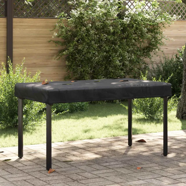 vidaXL Tafel Dek 142 x 82 x 15 cm Stof Rechthoekig Waterdicht Zwart