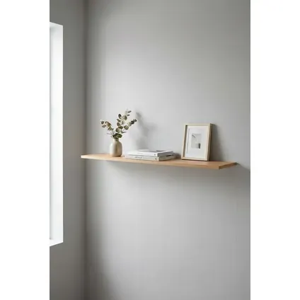 Duraline Wandplank - Xs2 Eiken Knoest - 18mm 118 X23,5cm - Fsc-gecertificeerd Hout, foto 2