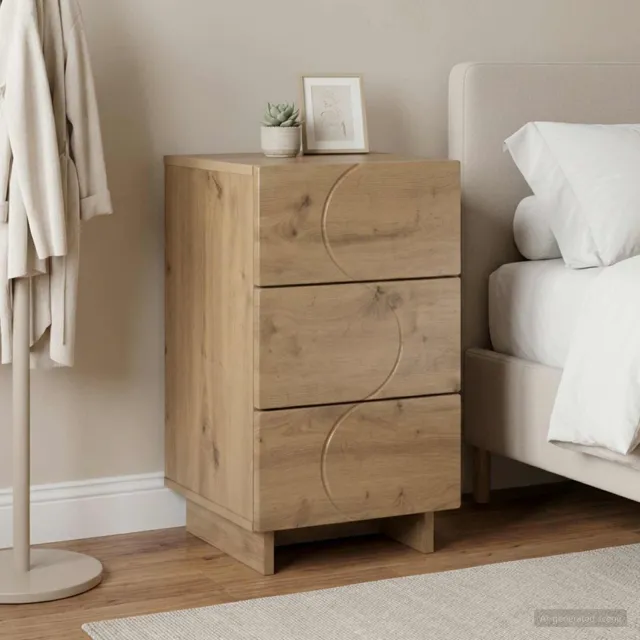 vidaXL Nachtkastje Artisan eiken 33,5 x 34,5 x 60 cm Bewerkt hout Bruin