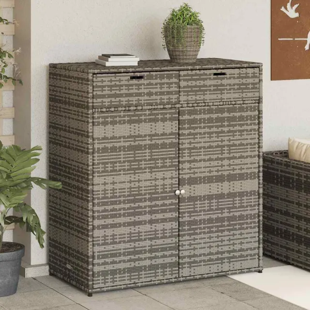 vidaXL Tuinkast 105x55x113 cm poly rattan grijs