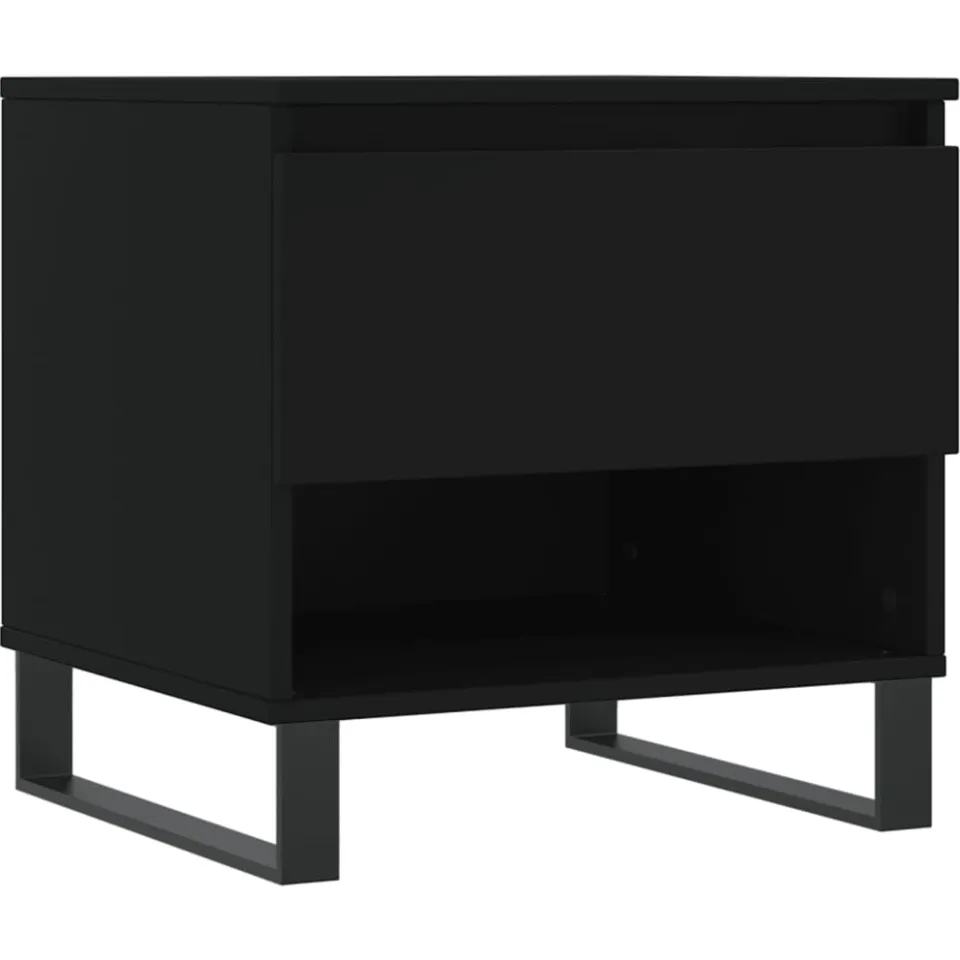 vidaXL Salontafels 2 st 50x46x50 cm bewerkt hout zwart