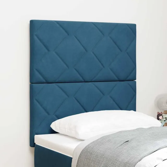vidaXL Hoofdbord Donkerblauw 80 cm Fluweel