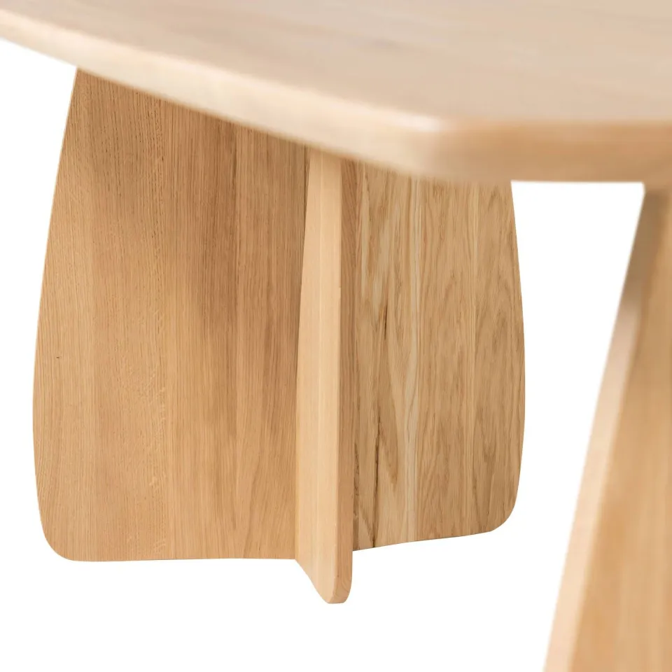 WOOOD Veere Eettafel - Massief Eikenhout - Mystic Brown - 200 x 100, foto 4