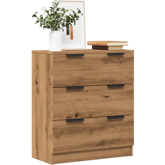 vidaXL Dressoir 60x30x70 cm bewerkt hout artisan eikenkleurig Bruin