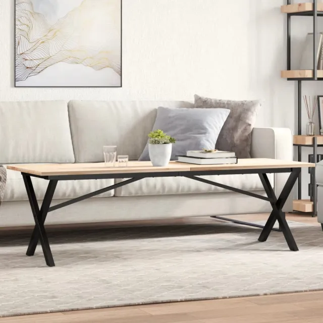 vidaXL Salontafelpoten X-frame 140x30x43 cm staal Zwart