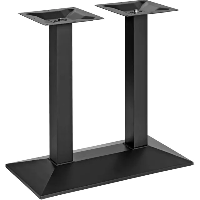 Vega Dubbele tafelzuil voor binnen Quadro rechthoekig; 80x40x72 cm (BxLxH); zwart; rechthoekig