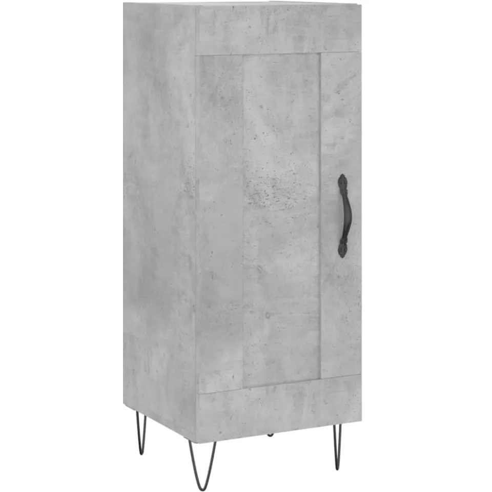 vidaXL Dressoir 34,5x34x90 cm bewerkt hout betongrijs grijs, foto 3