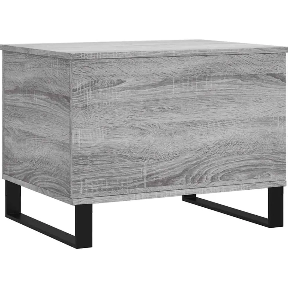 vidaXL Salontafel 60x44,5x45 cm bewerkt hout grijs sonoma eikenkleurig