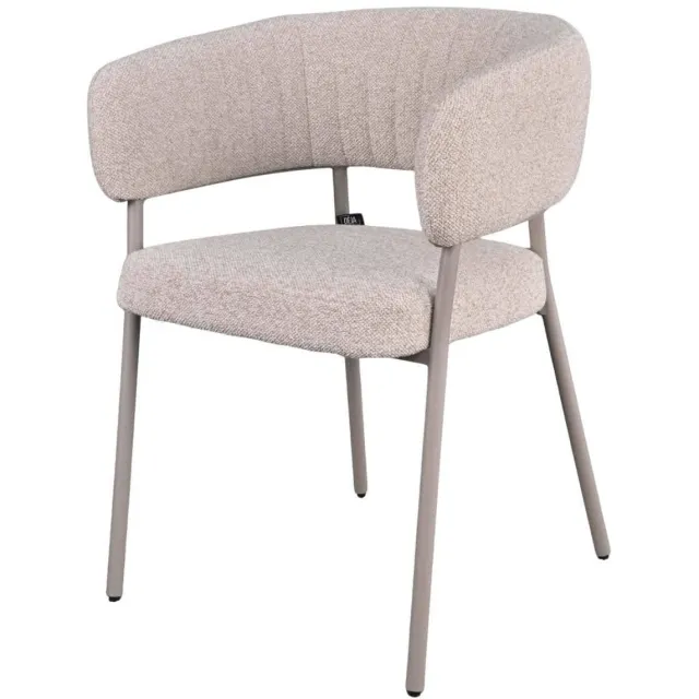 Giga Meubel Eetkamerstoel Malilla - Beige Stof - Set van 2