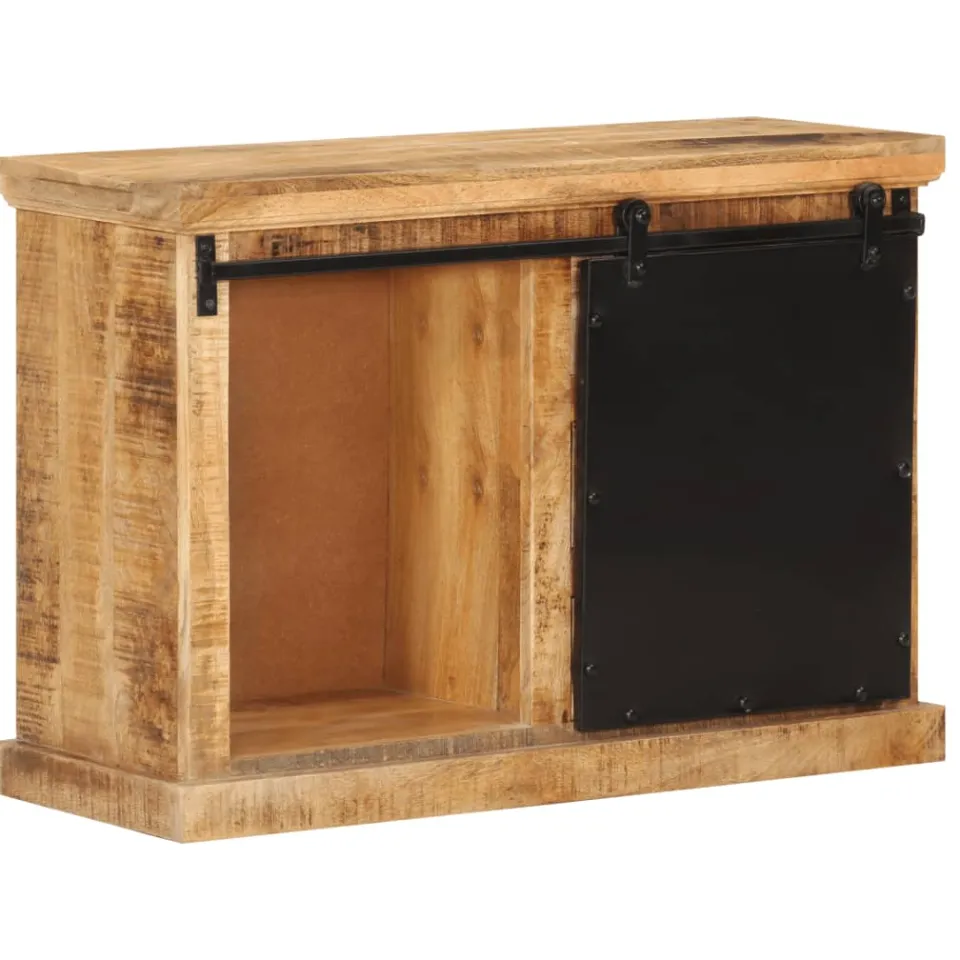 vidaXL Dressoir 80x30x55 cm massief ruw mangohout bruin, foto 2