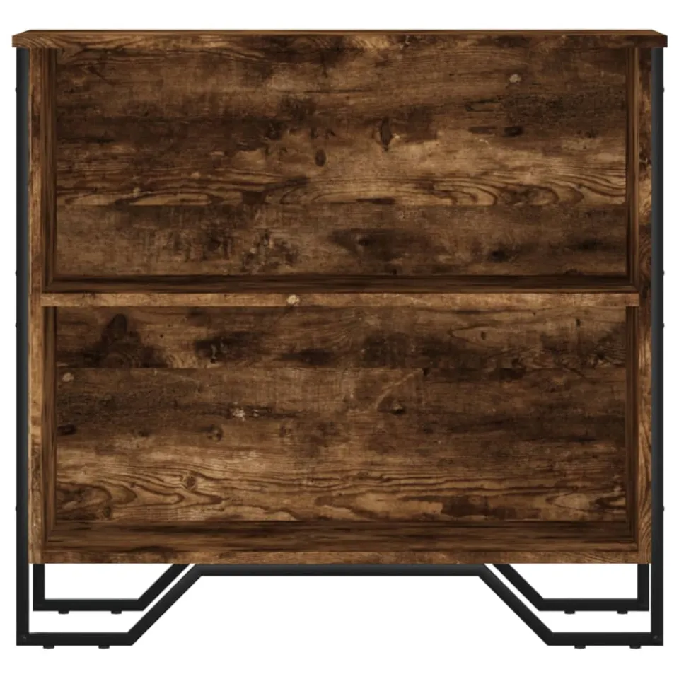 vidaXL Boekenkast 80x31x74,5 cm bewerkt hout gerookt eikenkleurig, foto 4
