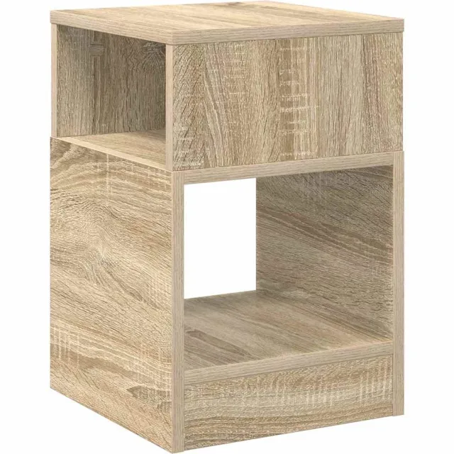 vidaXL Bijzettafel - Sonoma - Eik - 30,5 - x - 30 - x - 45 - cm - Bewerkt - hout Sonoma eiken