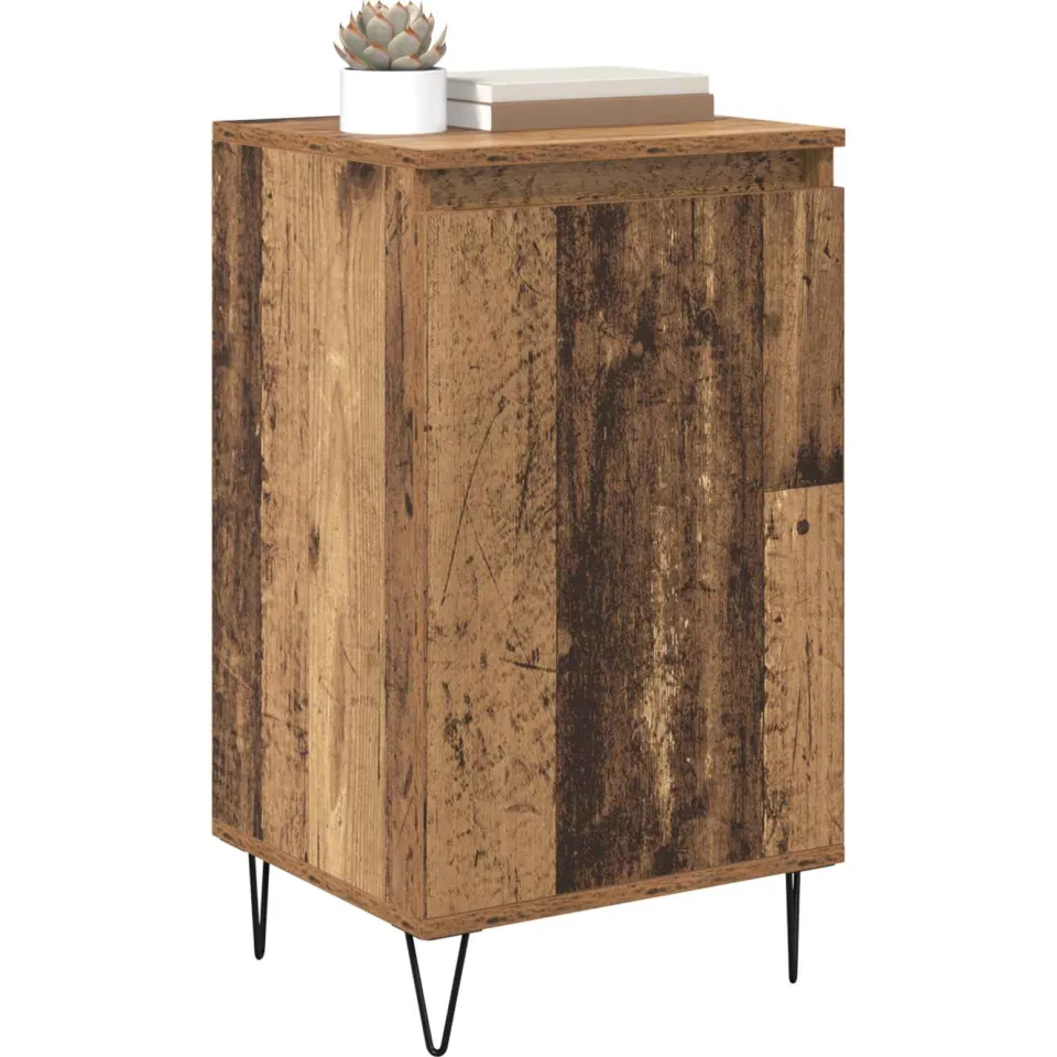 vidaXL Dressoir Oudhout 40 x 35 x 70 cm Bewerkt hout bruin