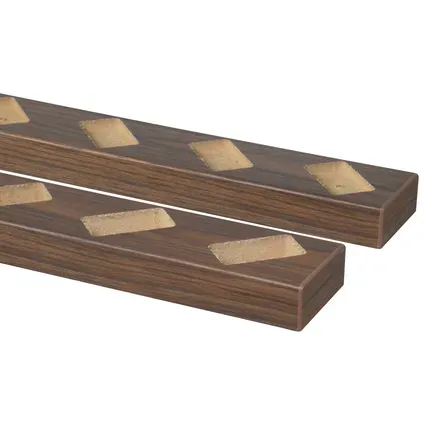 CanDo Decowall Roomdivider Vloer- En Plafondprofielset - Walnoot - Schuin Bruin